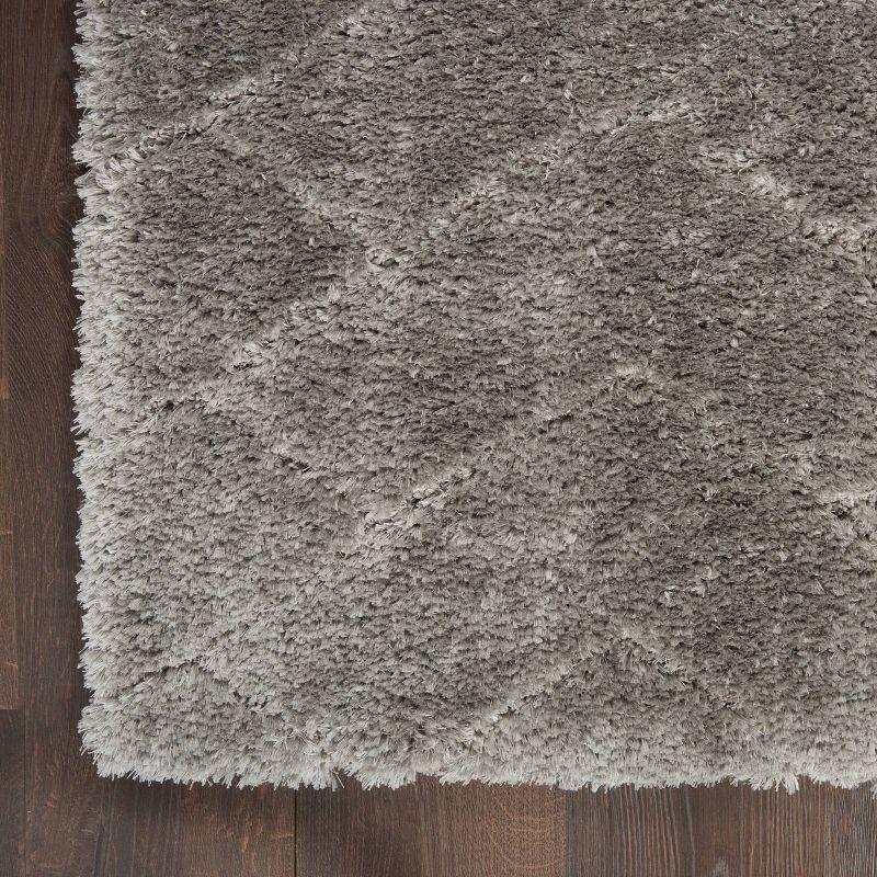 Dreamy Shag Abstract Grey Area Rug