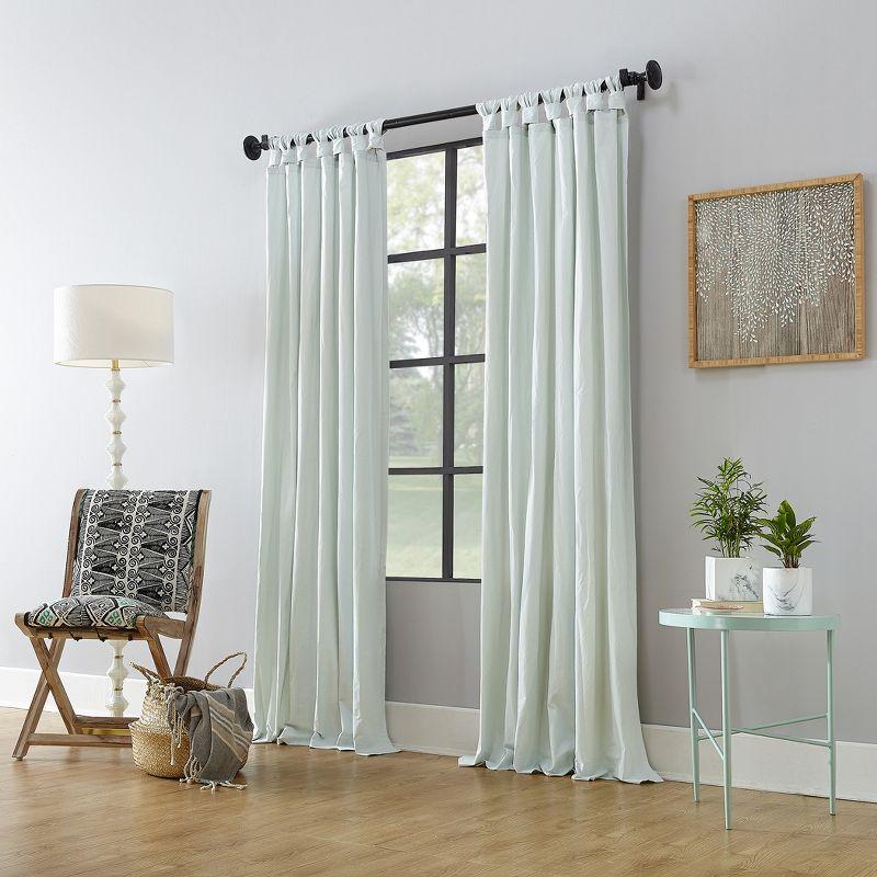 Archaeo Light Filtering Washed Cotton Twist Tab Curtain Panel