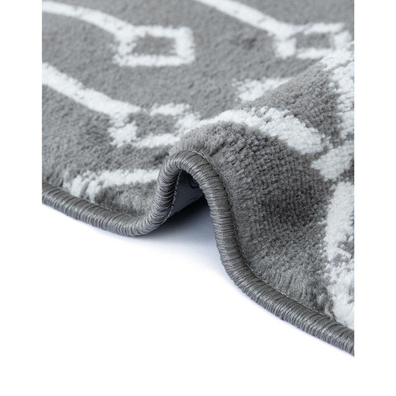 Unique Loom 6' 0 x 6' 0 Square Moroccan Trellis Gray Area Rug