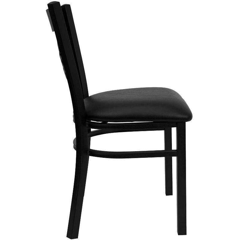 Flash Furniture Black ''X'' Back Metal Restaurant Chair