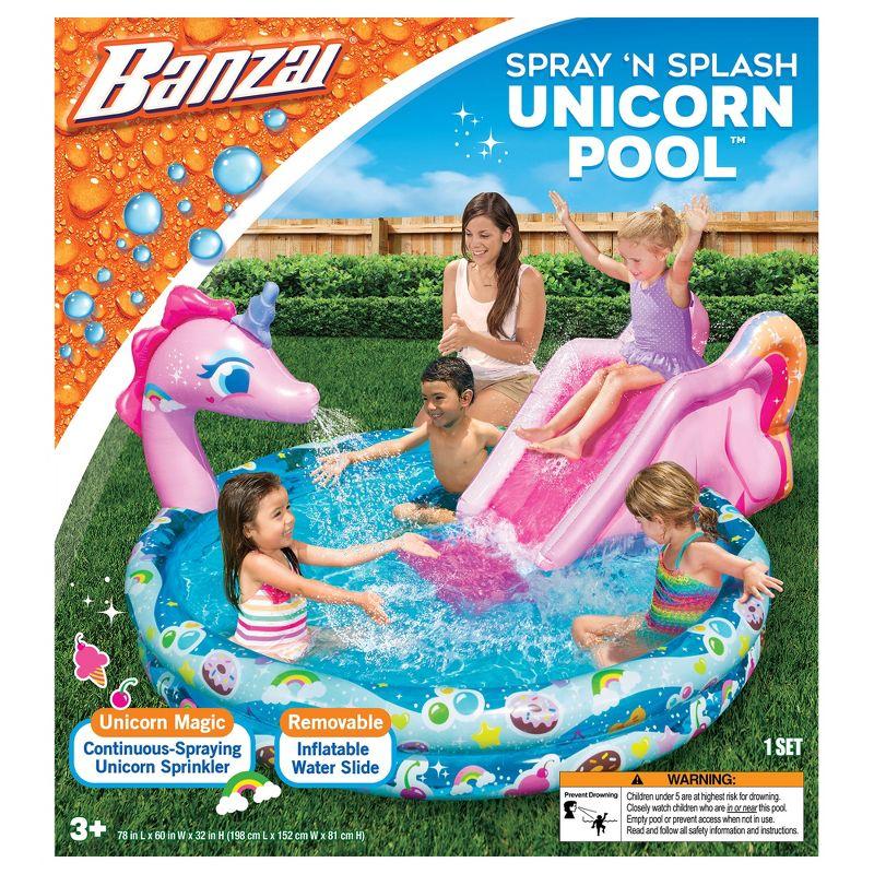 Banzai Plastic Round Kiddie Pool 32.5'' H x 60'' W x 78'' L