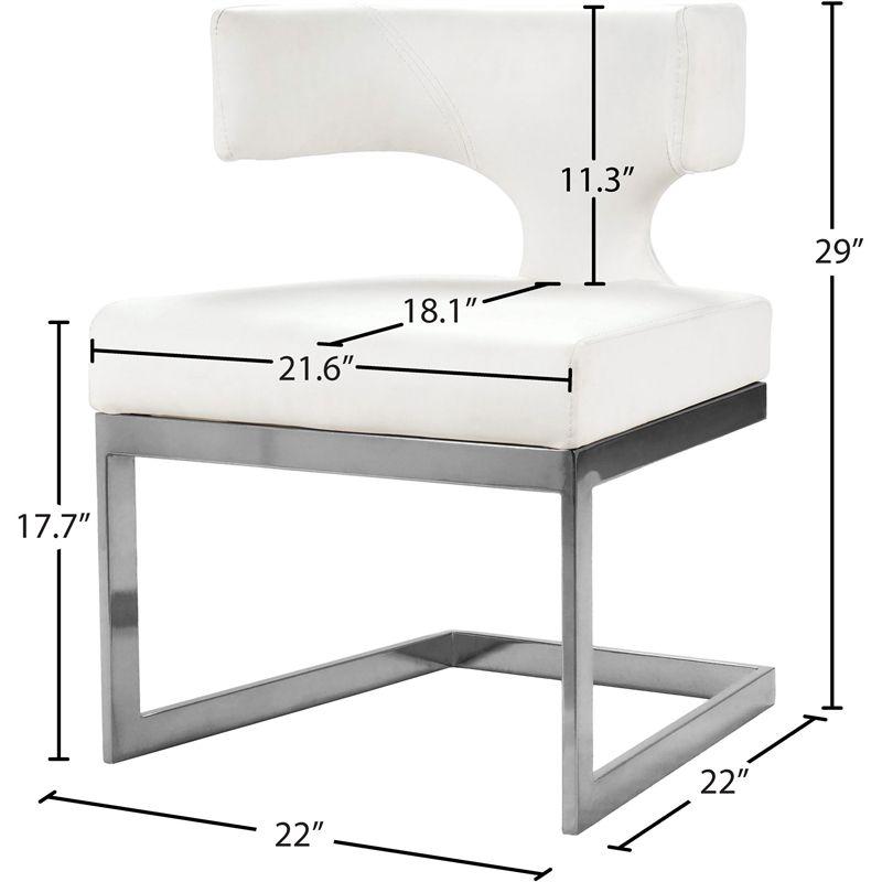 Meridian Furniture Alexandra White Vegan Leather Dining Chair