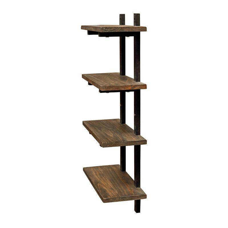 Pomona Medium Wood and Metal 4-Shelf Wall Organizer