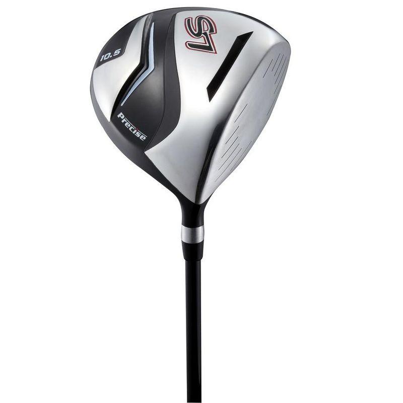 Precise S7 Men's Complete 18 Piece Right Handed Golf Clubs Package Set w/ Titanium Driver, Red Model, Tall Size