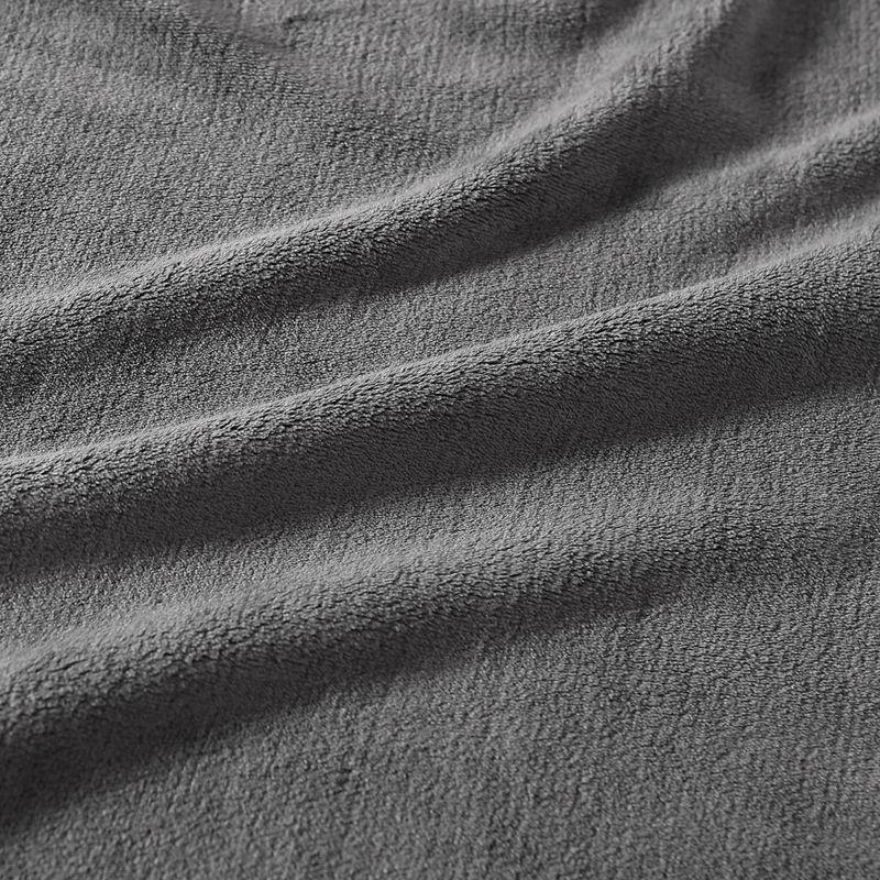 Eddie Bauer Ultra Soft Plush Solid Flannel - Blanket  Grey- Full/Queen