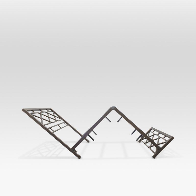 eLuxury Modern Industrial Metal Alpine Bed Frame