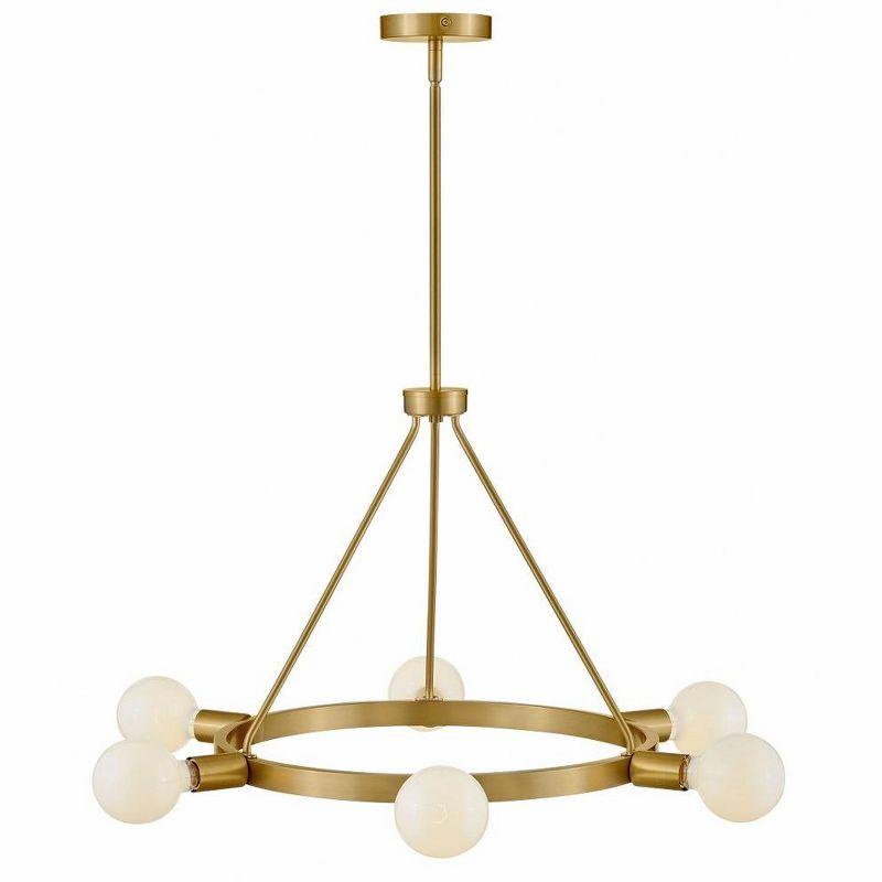 Lark Orla 6 - Light Chandelier in  Lacquered Brass