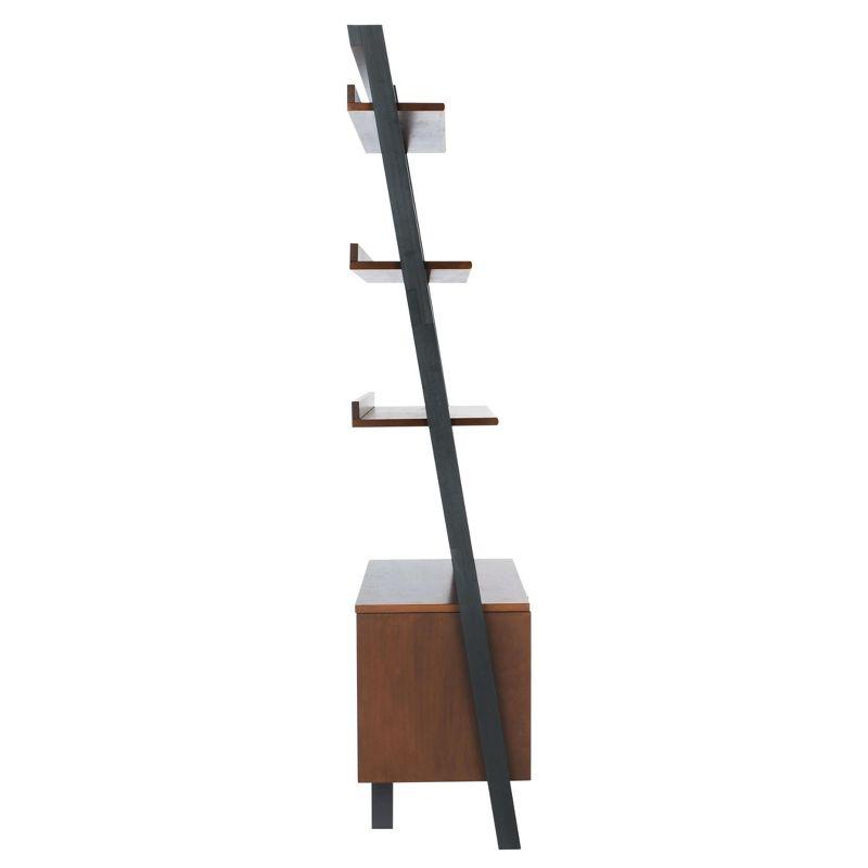 Vlad 3 Shelf 1 Door Etagere - ETG9405 - Honey Brown/Charcoal - Safavieh