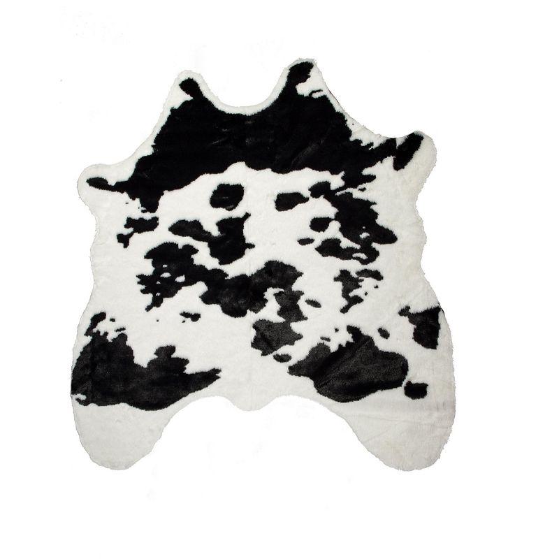 Luxe Classic Faux Hide Rug | Sugarland black & white | 4.25'x'5