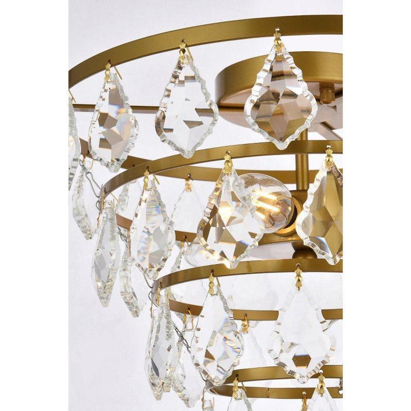 Elegant Lighting Ella 14 inch flush mount in brass