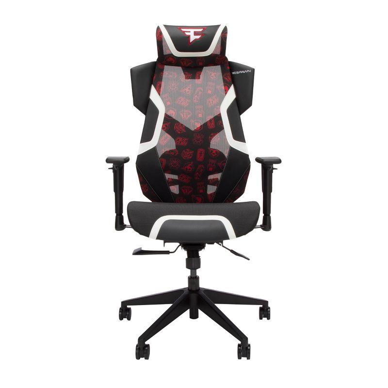 Respawn RESPAWN FLEXX Mesh Gaming Chair With Lumbar Support, Ergonomic Gaming Chair with Recline/Tilt Tension Controls, Adjustable Arms, 300lb Max Weight With Wheels for Computer/Desk/Office