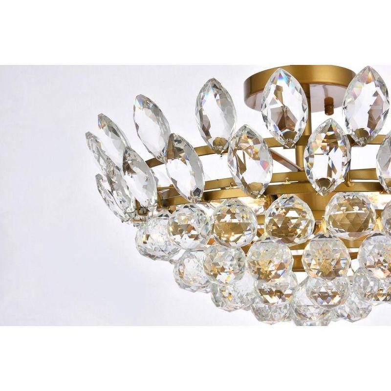 Elegant Lighting Emilia 18 inch flush mount in brass