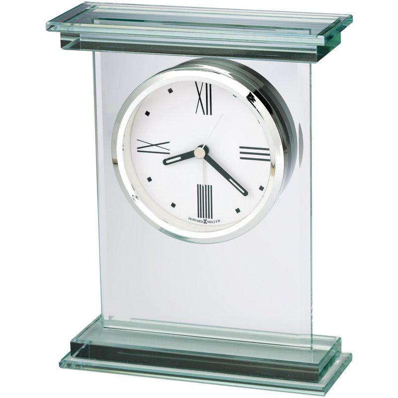 Hightower Modern & Contemporary Roman Numeral Crystal Quartz Movement / Crystal Tabletop Clock with Alarm in Clear