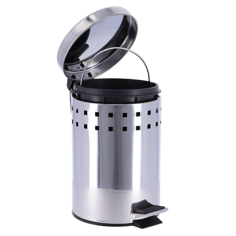 6502 Metal Step On Waste Basket - 0.8 Gallons