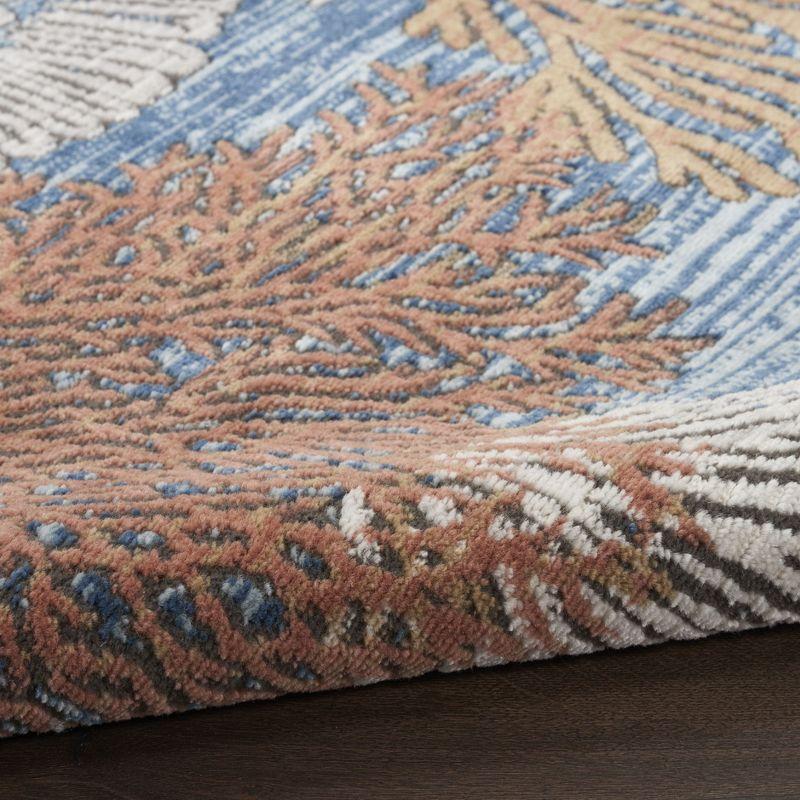 Nourison 7'10" x 9'10" Pompeii Nautical Indoor Area Rug Blue Multicolor