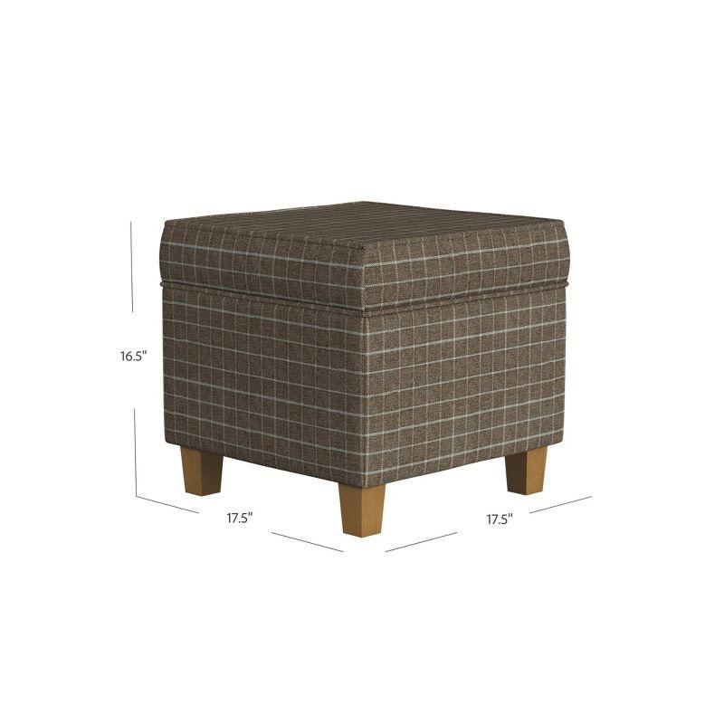 Cole Classics Square Storage Ottoman with Lift Off Top - HomePop