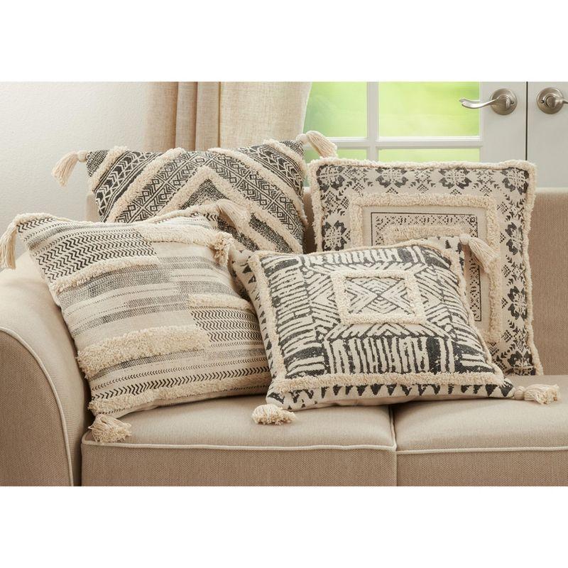 Pavimento Fringed Cotton Pillow Cover