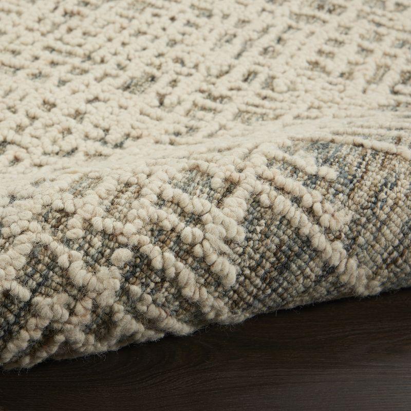 Nourison Vail Rustic Texture Indoor Area Rug Ivory/Multi 7'9" x 9'9"