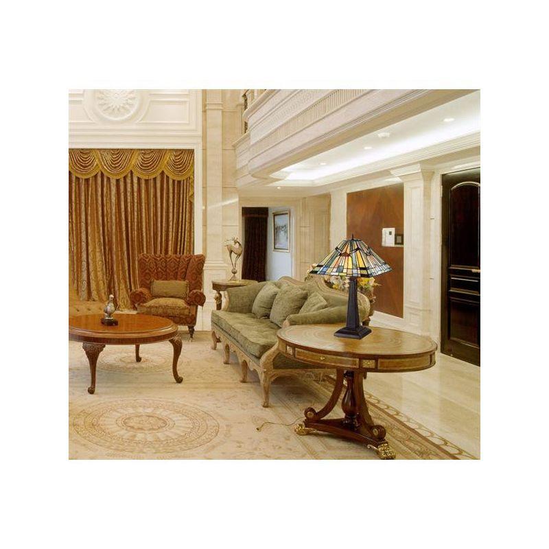 Chloe Lighting CH33293MS16-TL2 Tiffany-style 2 Light Mission Table Lamp 16" Shade