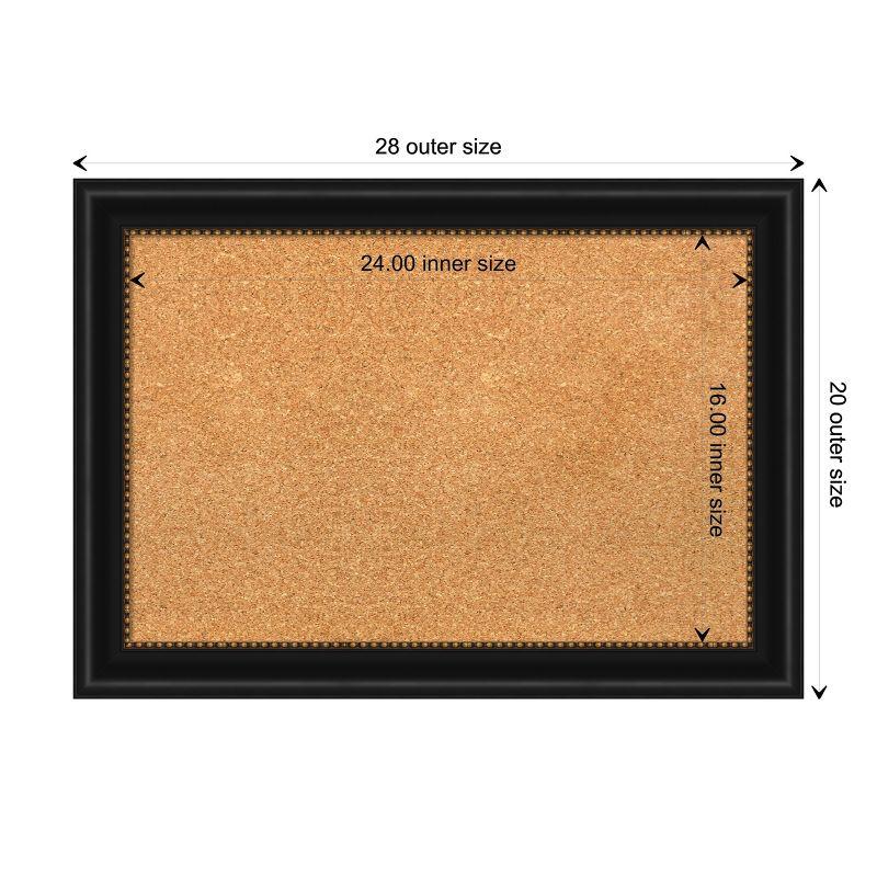 Manhattan Black Framed Natural Corkboard 24x16