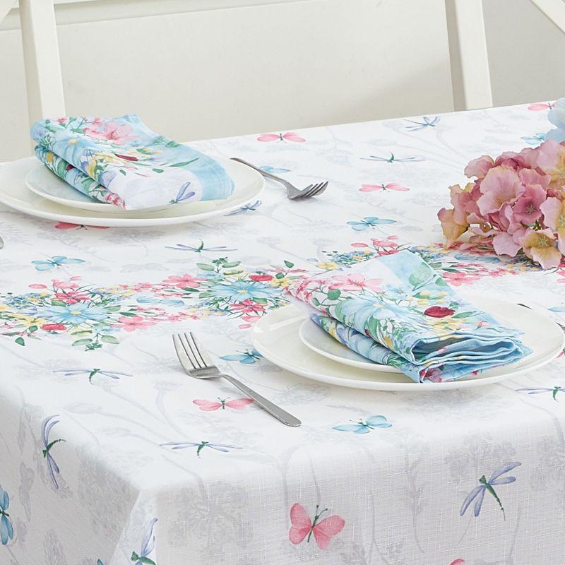 Nottingham Double Border Napkin, Set of 8 - Multicolor - 17x17 - Elrene Home Fashions