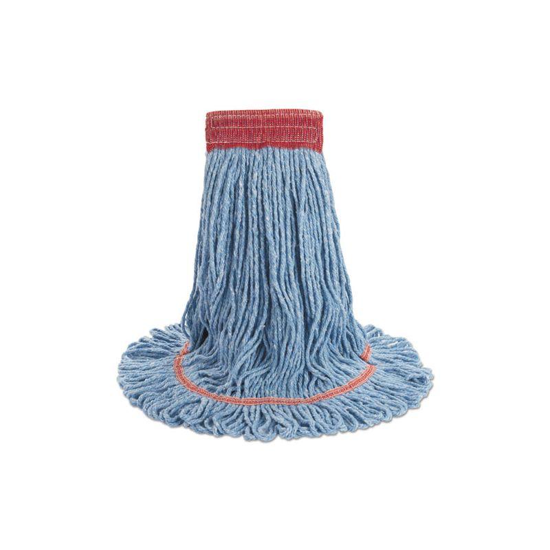 Boardwalk Super Loop Wet Mop Head, Cotton/Synthetic Fiber, 5" Headband, Large Size, Blue