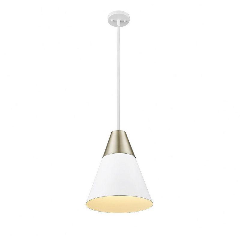 Millennium Lighting Annos 1 - Light Pendant in  Matte White/Modern Gold