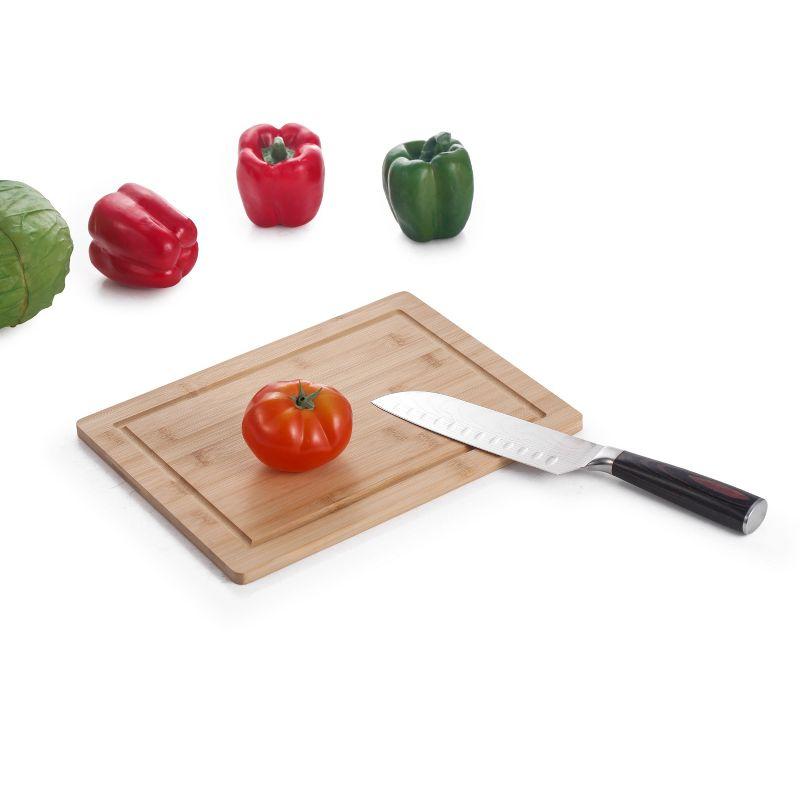 Dura Culina® Bamboo Cutting Boards, Natural, Bamboo Kitchen Chopping Board for Food Prep, Chopping, and Carving Meat, Fruits, and Vegetables - Medium