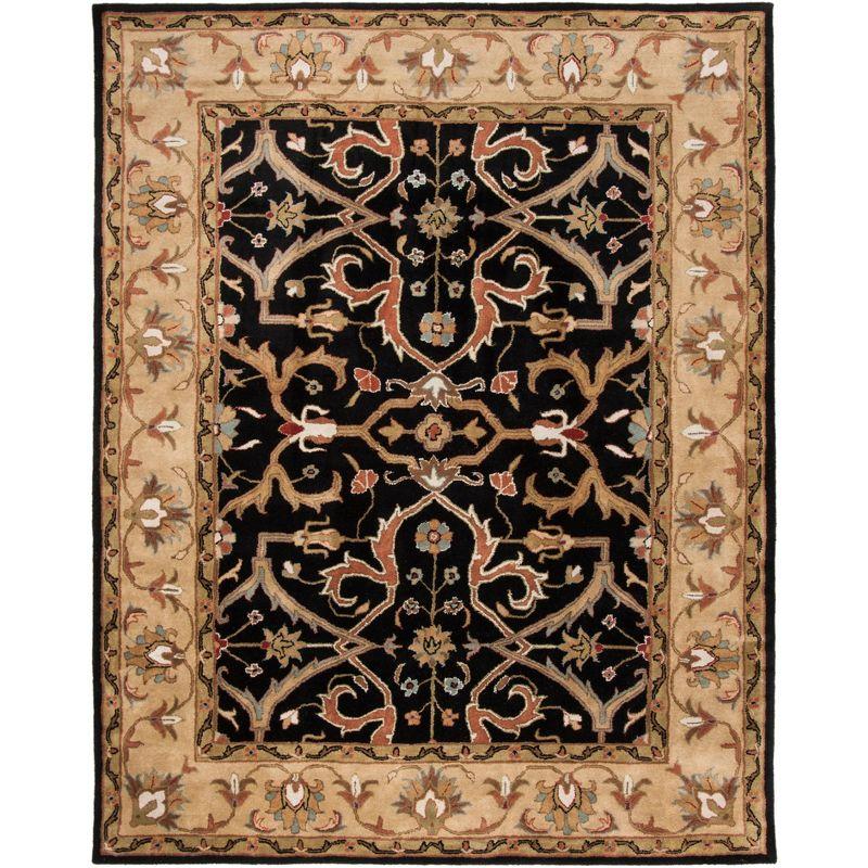 Charcoal and Beige 8' x 10' Hand-Tufted Wool Area Rug