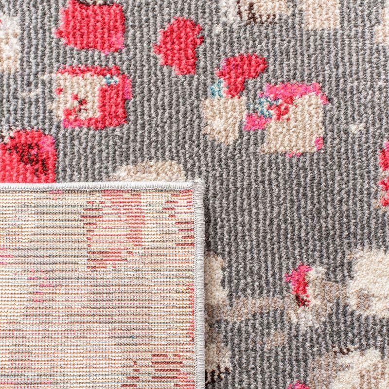Madison MAD425 Power Loomed Indoor Area Rug - Grey/Red - 5'3"x7'6" - Safavieh