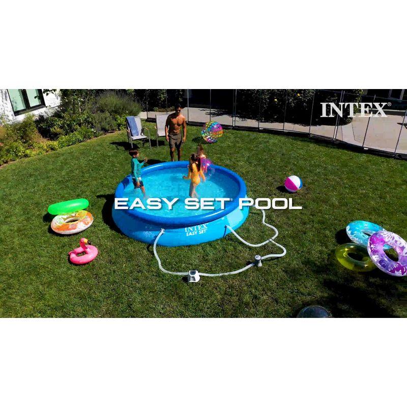 Intex Easy Set Inflatable Kid Swimming Pool with Filter Pump