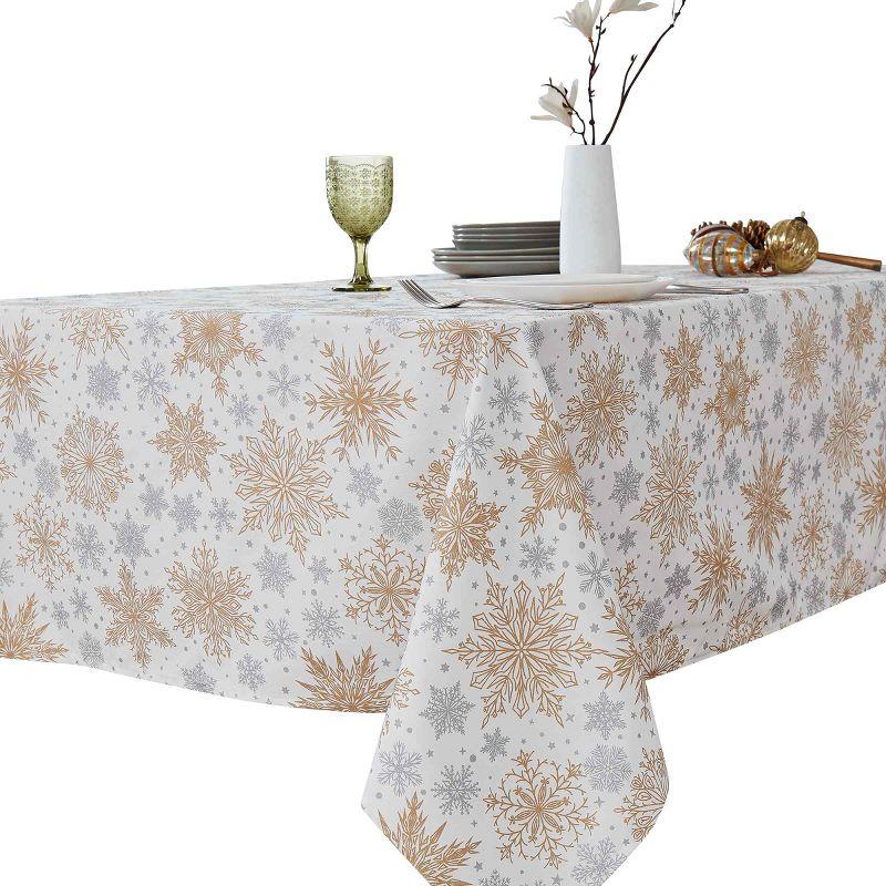 Avanti Linens Snowflakes 52" X 70" Tablecloth