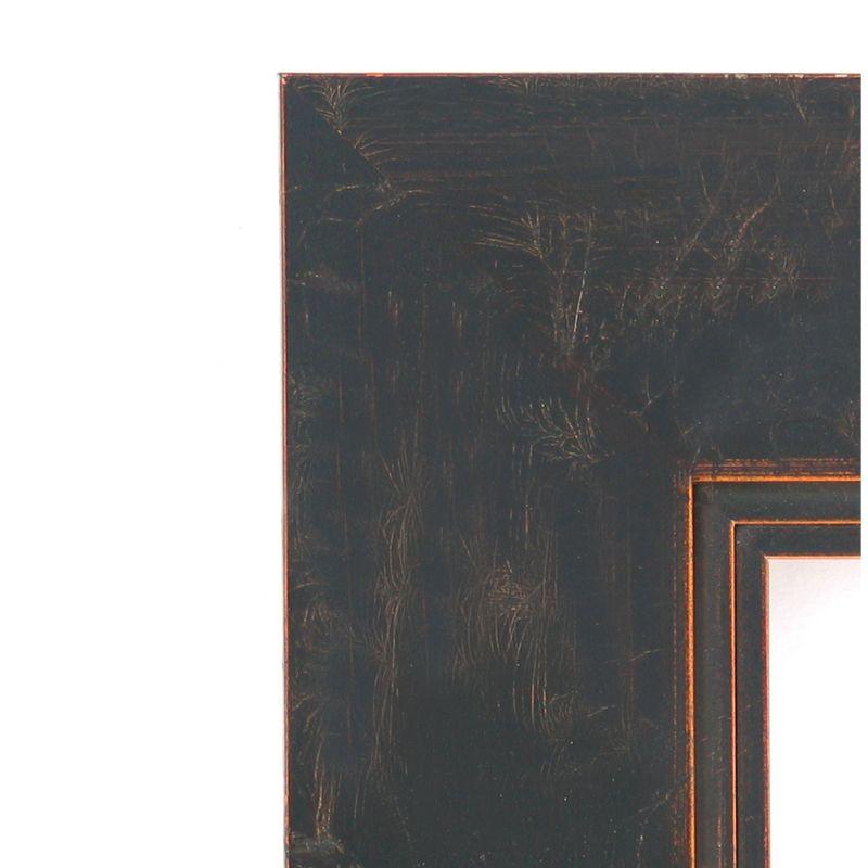 Amanti Art Milano Bronze Beveled Wood Bathroom Wall Mirror