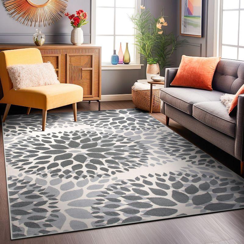 World Rug Gallery Modern Floral Circles Area Rug