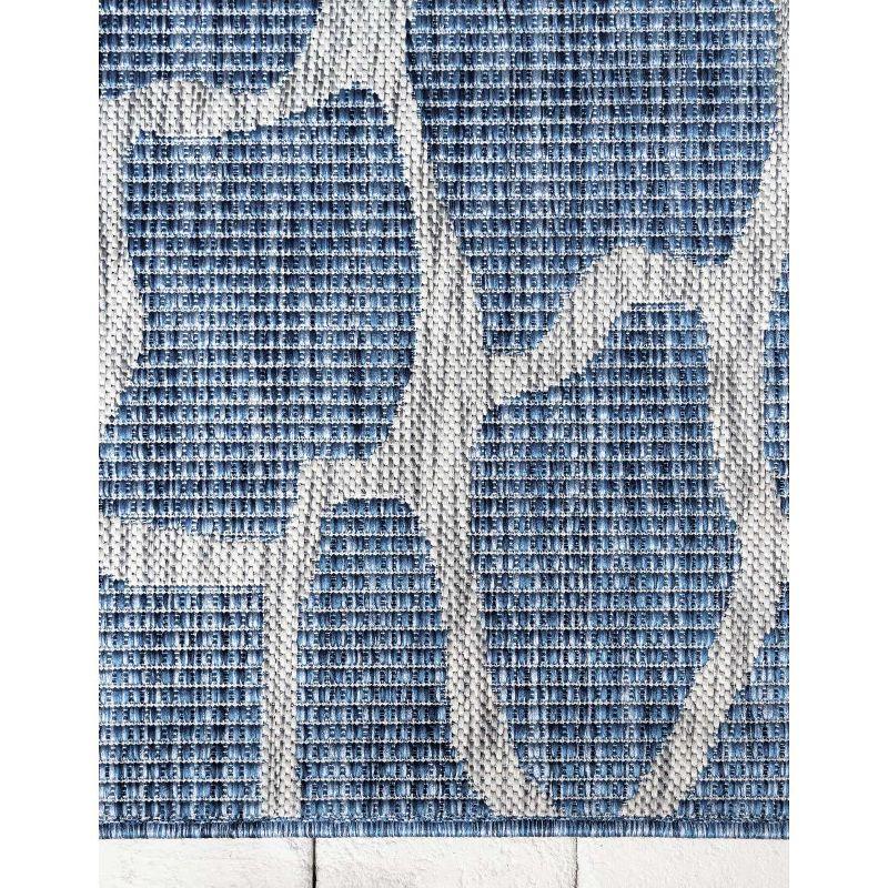 Unique Loom 9' 0 x 12' 2 Rectangle Indoor/Outdoor Safari Blue Area Rug