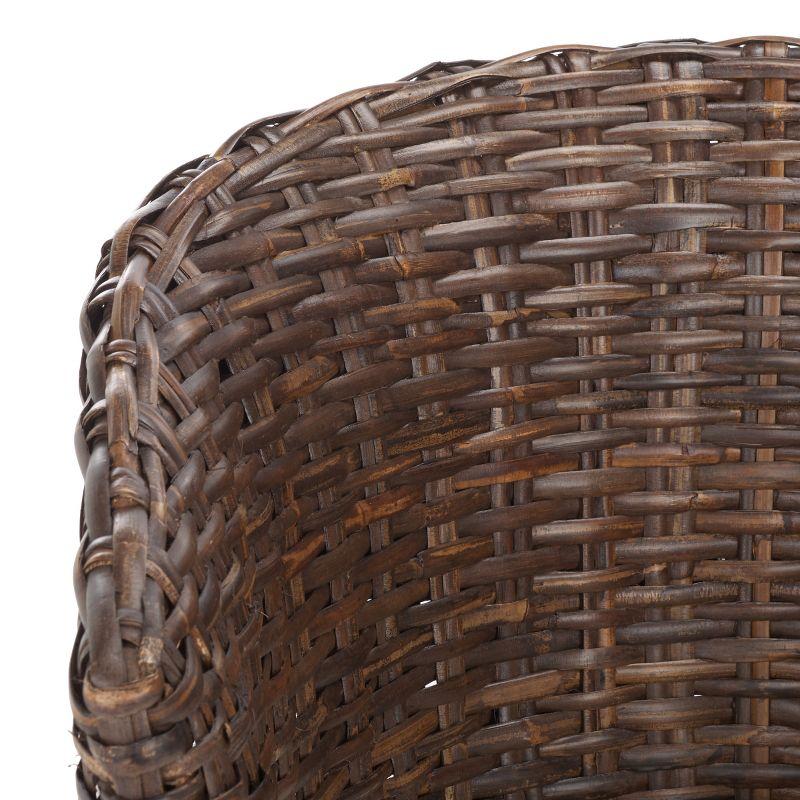 Omni Barrel Chair - FOX6501 - White/Brown - Safavieh