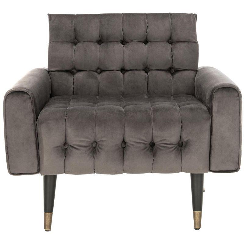 Amaris Tufted Accent Chair - ACH4503 - Shale/Black - Safavieh