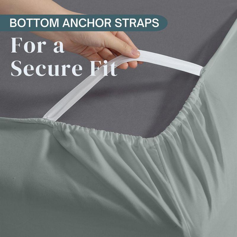 Micropuff 2-Piece Queen Pillowcase Set with Matching King Size (78"x80") Fitted Sheet Set - Wrinkle Free (Flat Sheet Not Included)