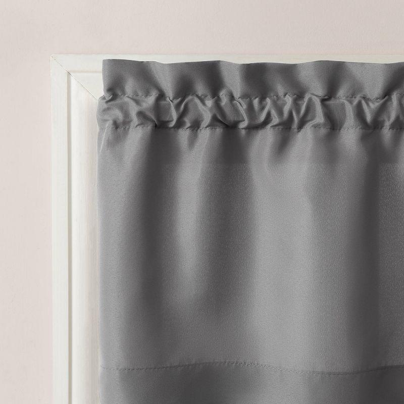 Martine Microfiber Semi Sheer Rod Pocket Kitchen Curtain Valance and Tiers Set - No. 918