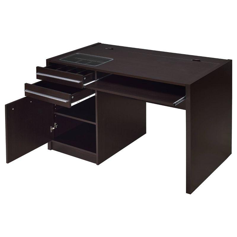 Halston 2 Drawer Office Desk Cappuccino - Coaster