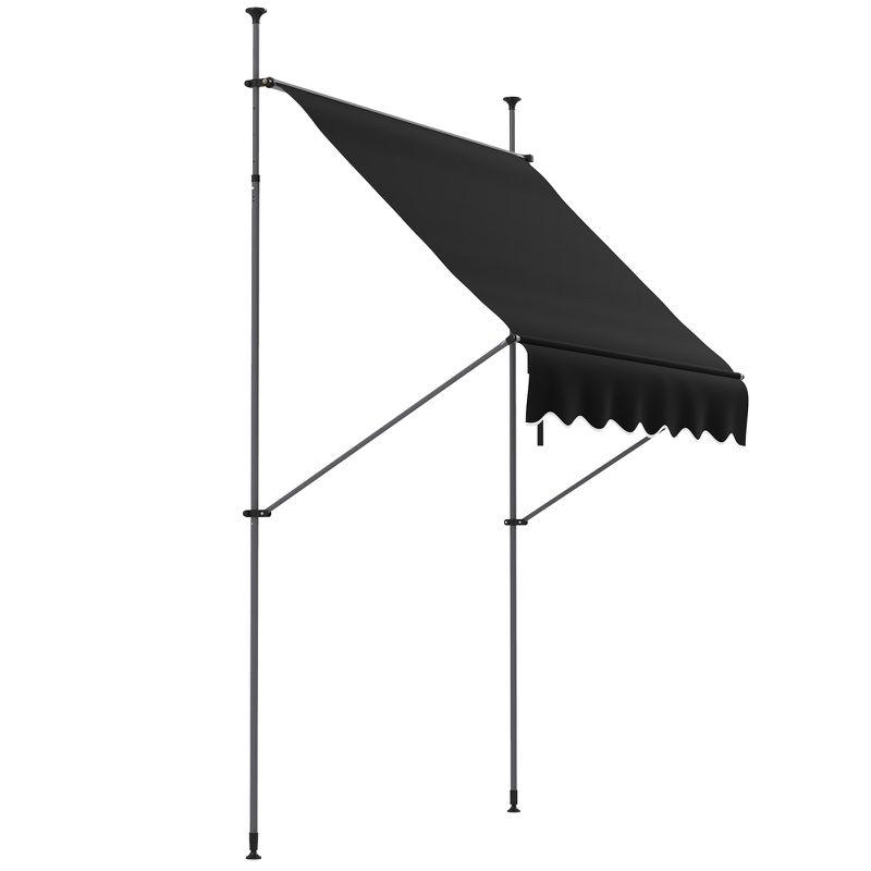 Outsunny D Polyester Cover Retractable Patio Awning