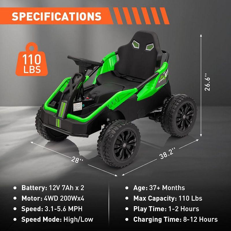 24V 4x4 Ride On Toy for Big Kids, 4x85W 6MPH Ride On UTV Car w/Parent Remote