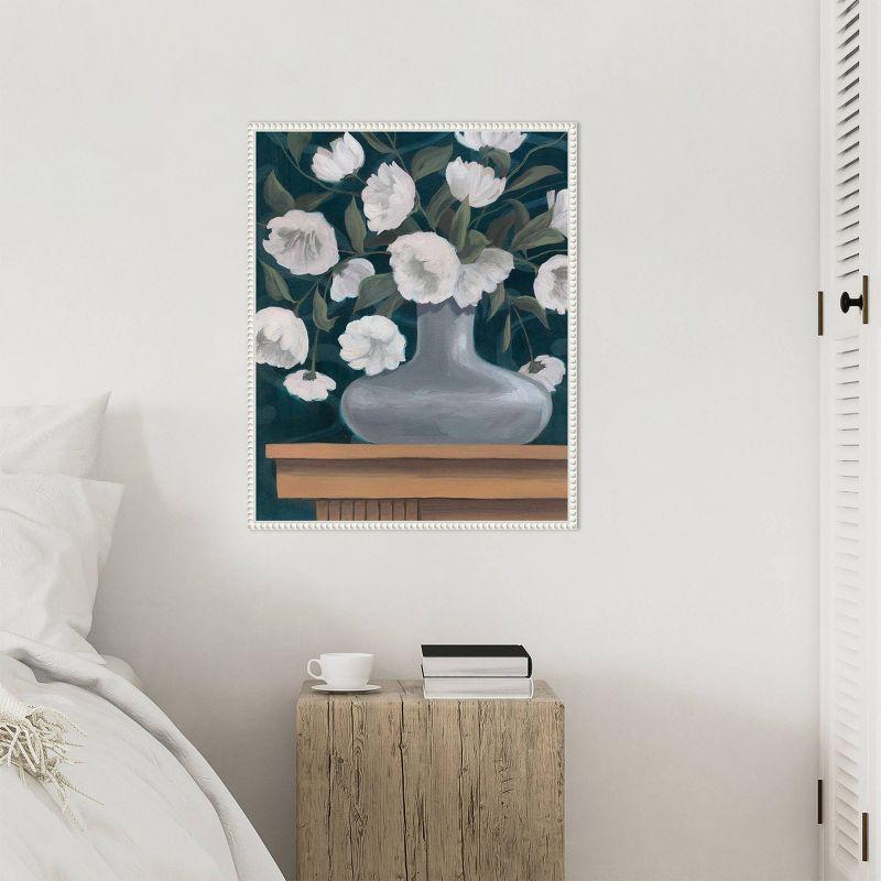 Amanti Art 23"x28" Snowball Posies II by Grace Popp Framed Canvas Wall Art Print