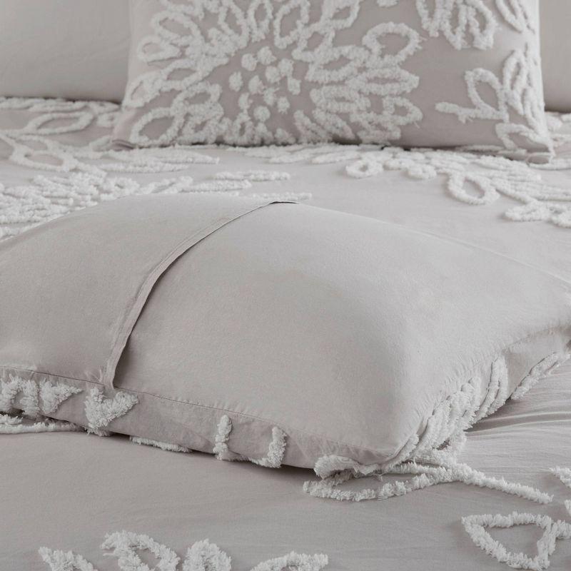 Gwyneth 3 Piece Tufted Cotton Chenille Floral Duvet Cover Set