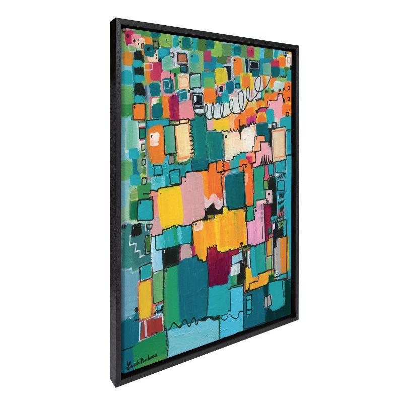 Afternoon Delight Abstract Framed Canvas Wall Art, 23x33