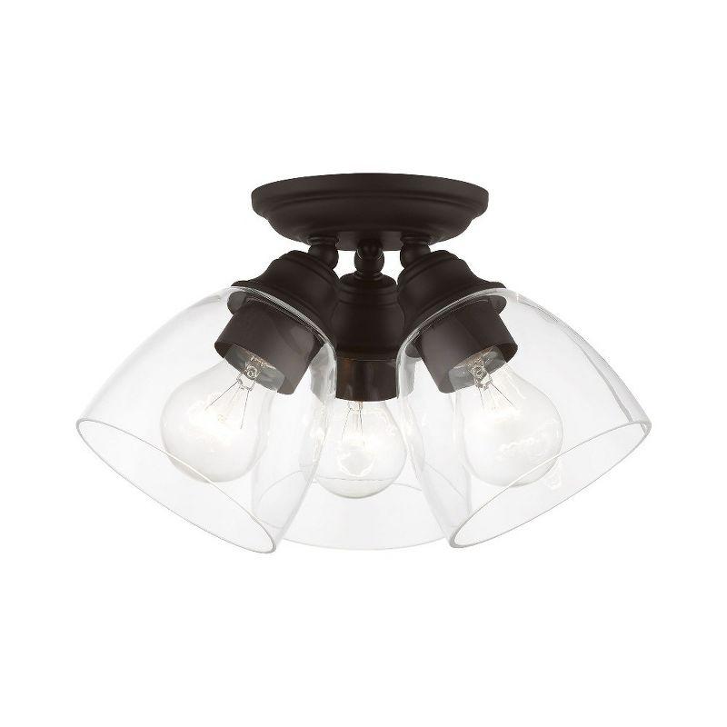 Livex Lighting Montgomery 3 - Light Flush Mount in  Bronze