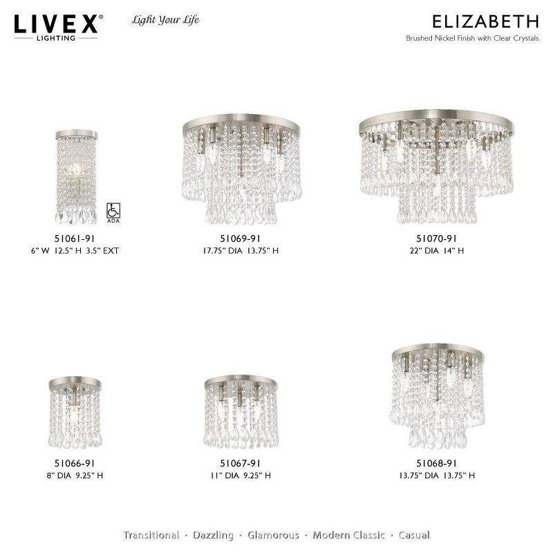 Livex Lighting Elizabeth 5 - Light Chandelier in  Brushed Nickel