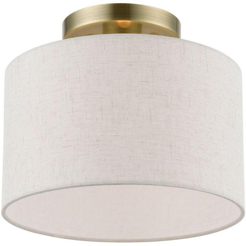 Livex Lighting Blossom 1 - Light Semi-Flush Mount in  Antique Brass