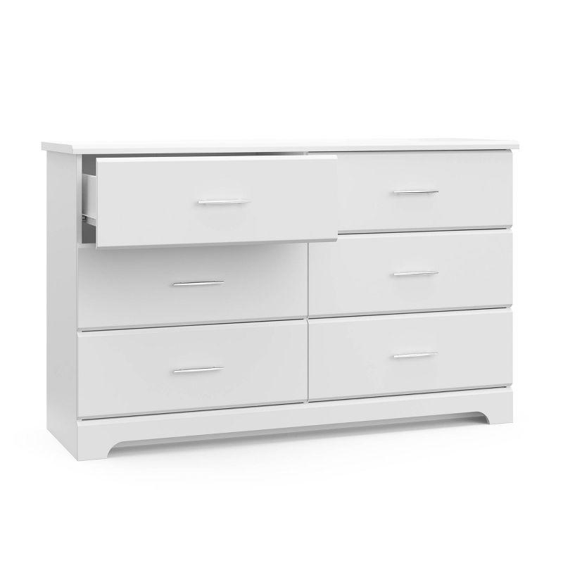 Brookside White 6-Drawer Nursery Double Dresser - GREENGUARD Certified