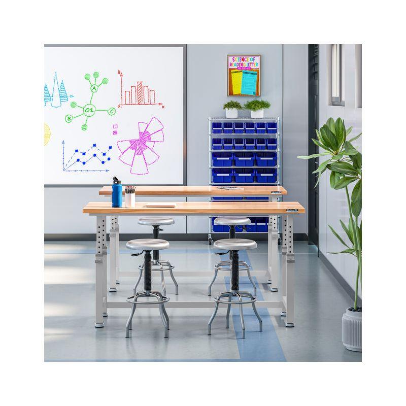 Seville Classics UltraHD Adjustable Height Workbench, 72" W x 25" D x 28.5" - 42" H